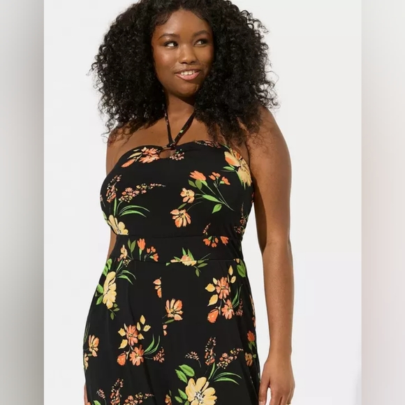 Torrid Curve Dresses & Skirts - Studio Knit O-Ring Halter Jumpsuit